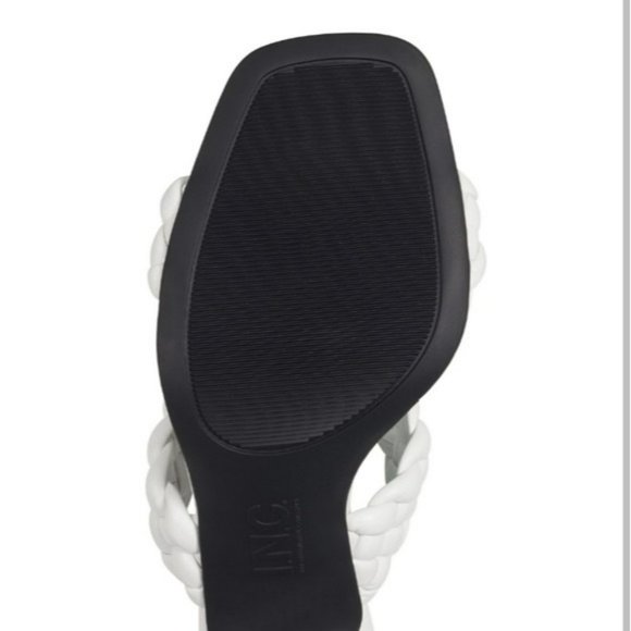 INC International Concepts Lyra Braided Sandals White -8.5 - Picture 5 of 9